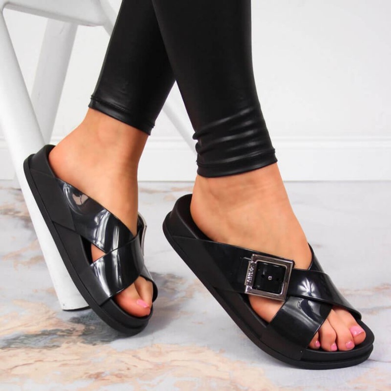 Meliski Zaxy JJ285055 chaussons de plage noirs le noir 2