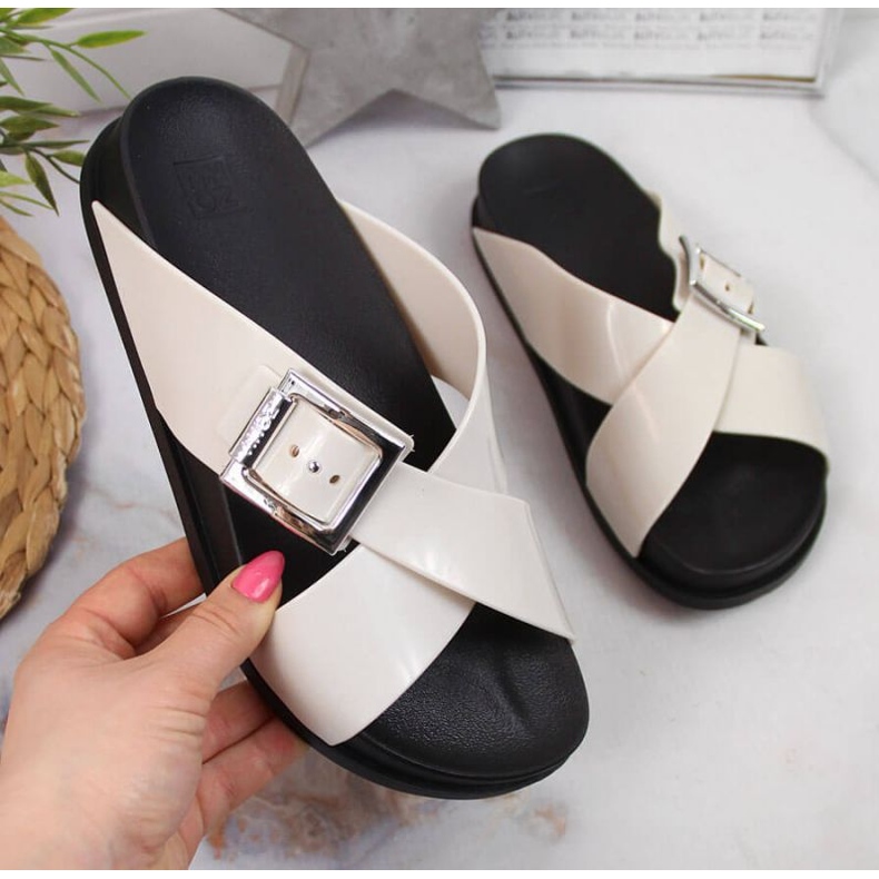 Meliski Zaxy W JJ285057 chaussons crème écru 1 Meliski Zaxy W JJ285057 chaussons crème écru 1