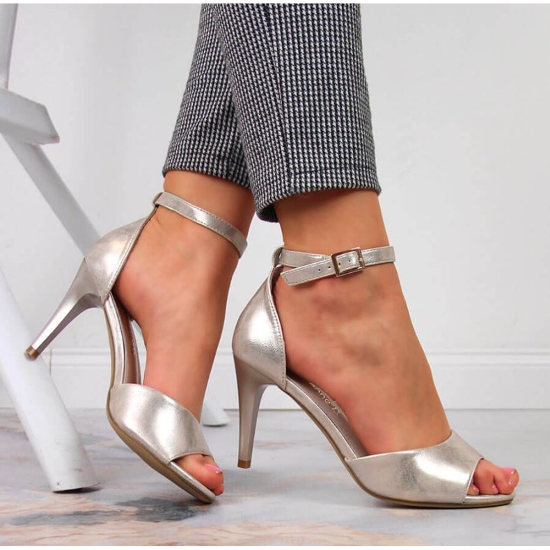 Sandales à talon haut Sergio Leone W SK374A or d'or 2