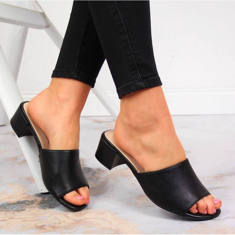 Chaussons sur le bloc Sergio Leone W SK375A noir 2