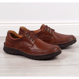 Chaussures décontractées en cuir marron pour hommes Łukbut 947 brun 3