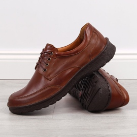 Chaussures décontractées en cuir marron pour hommes Łukbut 947 brun 4