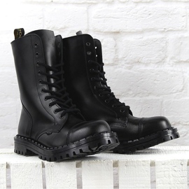Bottes en cuir noir pour hommes, non isolées Gregor 2