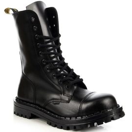 Bottes en cuir noir pour hommes, non isolées Gregor 1