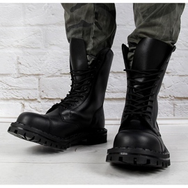 Bottes en cuir noir pour hommes, non isolées Gregor 6