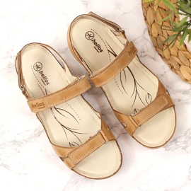 Sandales pour femmes en cuir confortables Helios 205 marron brun 2