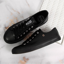 Baskets basses en cuir écologique noir Big Star V274871 1