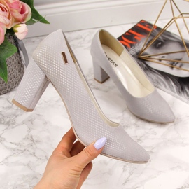 Escarpins sur le poteau gris Monique multicolore 1 Escarpins sur le poteau gris Monique multicolore 1