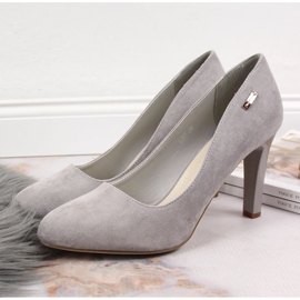 Escarpins sur un pilier en daim Sergio Leone gris 2