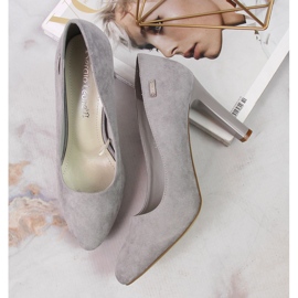 Escarpins sur un pilier en daim Sergio Leone gris 3