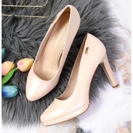 Escarpins à plateforme beige clair nacré Sergio Leone 2 Escarpins à plateforme beige clair nacré Sergio Leone 2