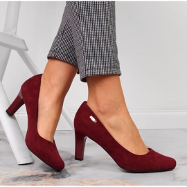 Escarpins en daim bordeaux Sergio Leone rouge 2