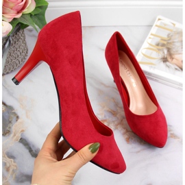 Escarpins en daim Sergio Leone rouges 3