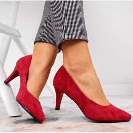 Escarpins en daim Sergio Leone rouges 1