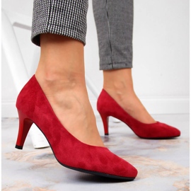 Escarpins en daim Sergio Leone rouges 2