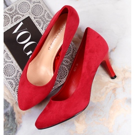Escarpins en daim Sergio Leone rouges 5