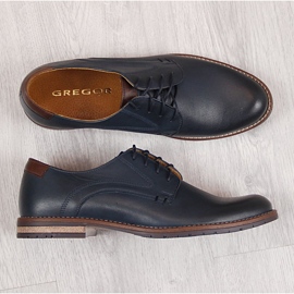 Chaussures homme en cuir, bleu marine Gregor 1836 1
