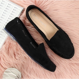 Mocassins en daim noir pour femme de Sergio Leone le noir 3