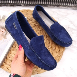 Mocassins Vinceza bleu marine femme 2