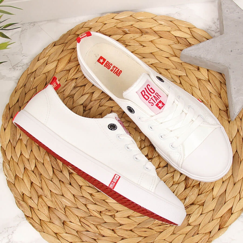 Low-top éco-cuir blanc Big Star GG274005 2 Low-top éco-cuir blanc Big Star GG274005 2