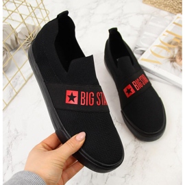 Baskets noires à enfiler pour femmes Big Star FF274221 noires 2
