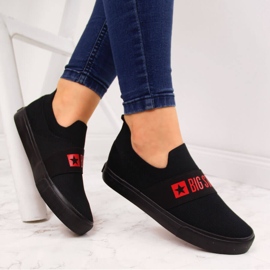 Baskets noires à enfiler pour femmes Big Star FF274221 noires 1