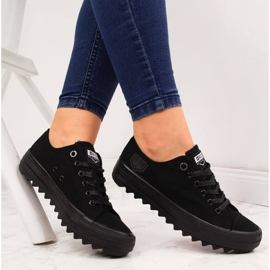 Baskets basses en textile noir Big Star FF274248 1