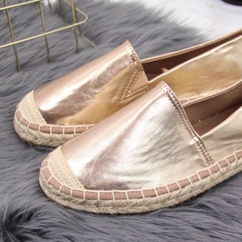 Espadrilles pour femmes en cuir écologique, doré Big Star HH274503 2