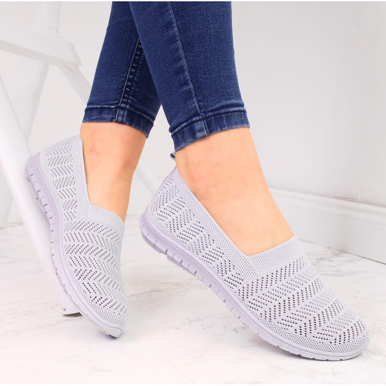 Baskets ajourées femme slip on gris Filippo 1