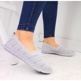 Baskets ajourées femme slip on gris Filippo 5
