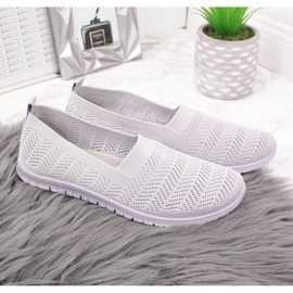 Baskets ajourées femme slip on gris Filippo 3