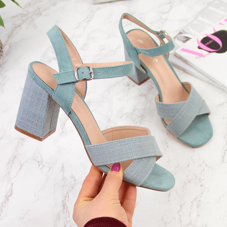 Sandales pour femmes Vinceza vertes sur le poteau 2