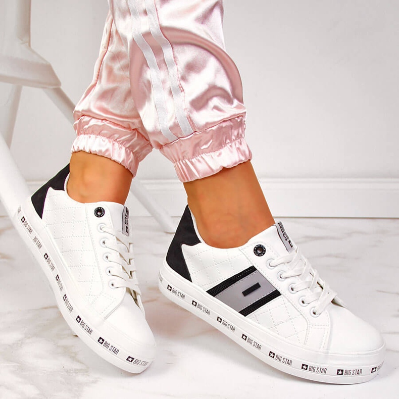 Baskets basses blanches pour femmes Big Star II274071 1