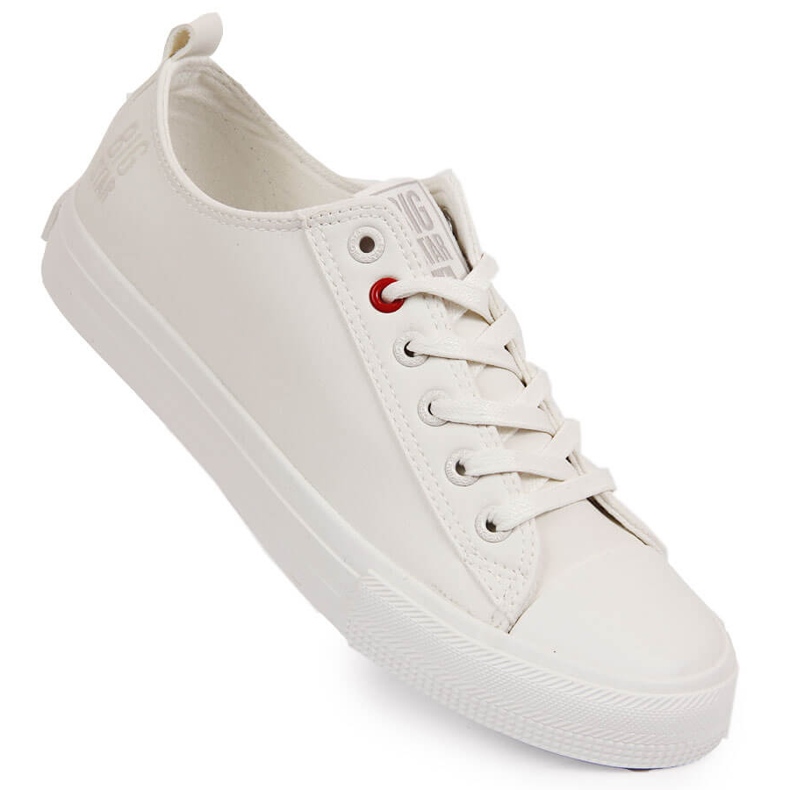 Baskets basses en éco-cuir blanc Big Star JJ274007 blanche 1