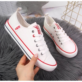 Baskets basses en éco-cuir blanc Big Star JJ274130 blanche 2