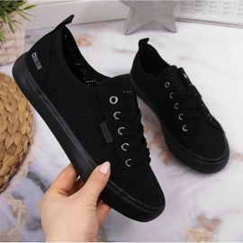 Low-top dentelle textile noir Big Star JJ274064 1 Low-top dentelle textile noir Big Star JJ274064 1