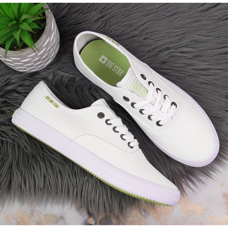 Baskets en textile blanc Big Star JJ274260 1