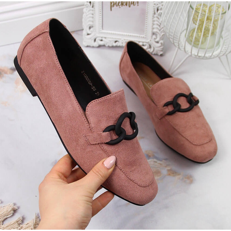 Chaussures Lordsy avec une chaîne rose sale Laura La.Fi 2