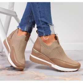Chaussures compensées beiges femme Potocki 4
