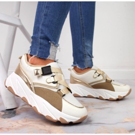 Baskets pour femmes sur la plate-forme crème Potocki multicolore 5