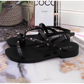 Sandales noires à clous pour femmes Potocki le noir 2