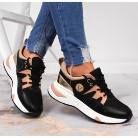 Baskets plates-formes femme Vinceza noires le noir 1