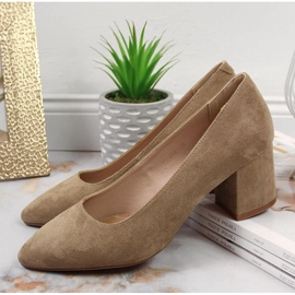 Escarpins daim beige Sergio Leone 2