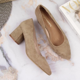 Escarpins daim beige Sergio Leone 3