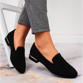 Chaussures pour femmes noires, mocassins par Sergio Leone le noir 1