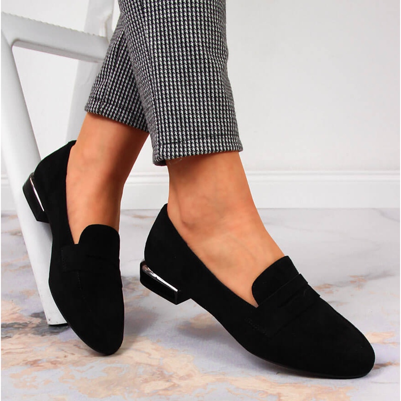 Chaussures pour femmes noires, mocassins par Sergio Leone 1