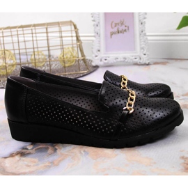Chaussures femme ajourées avec chaîne, noir Jezzi le noir 2