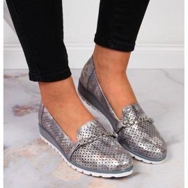 Chaussures femme ajourées avec chaîne Lavande Jezzi violet multicolore 6