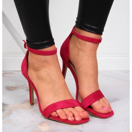 Sandales talons hauts daim fuchsia Vinceza rose 6