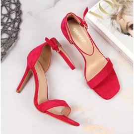 Sandales talons hauts daim fuchsia Vinceza rose 3